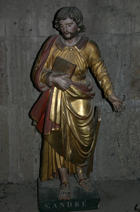 statue : Saint André - © Ministère de la Culture (France), Conservation des antiquités et des objets d’art de Haute-Loire, tous droits réservés