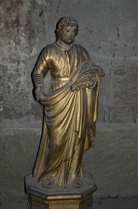 statue : Saint Isidore - © Ministère de la Culture (France), Conservation des antiquités et des objets d’art de Haute-Loire, tous droits réservés