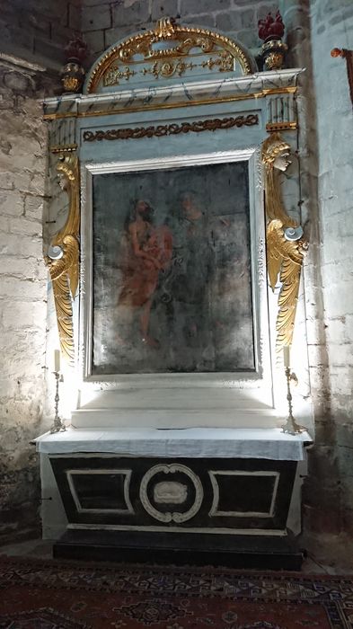 ensemble de l'autel de la chapelle de saint Joseph (autel, retable) - © Ministère de la Culture (France), Conservation des antiquités et des objets d’art de Haute-Loire, tous droits réservés