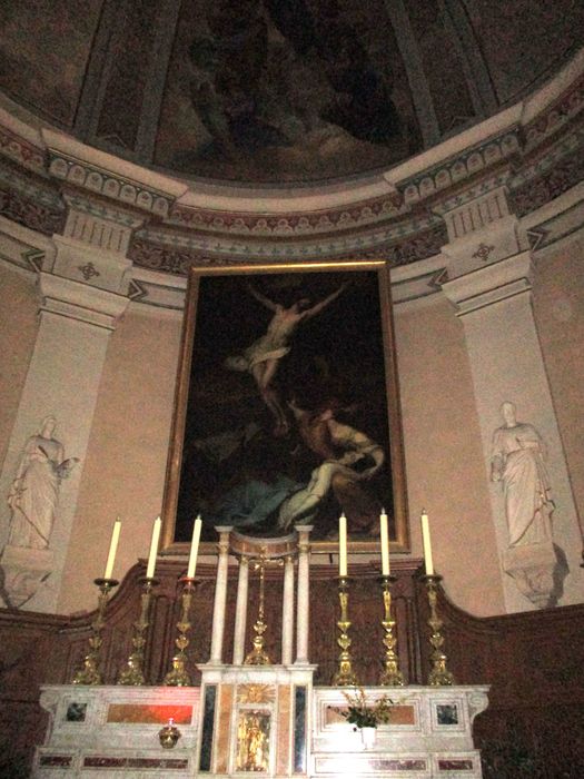 tableau : Christ en croix (le). - © Ministère de la Culture (France), Conservation des antiquités et des objets d’art de Haute-Loire, tous droits réservés