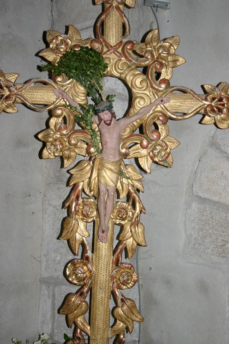 croix de procession, vue partielle - © Ministère de la Culture (France), Conservation des antiquités et des objets d’art de Haute-Loire, tous droits réservés