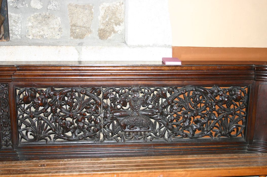 clôture d'autel (table de communion), vue partielle