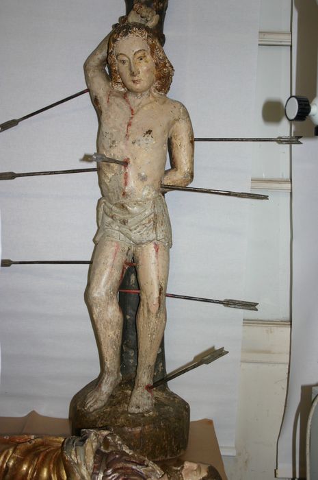 statue (petite nature) : saint Sébastien