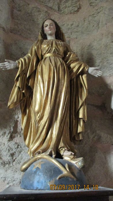 statue : Vierge de l'Immaculée Conception - © Ministère de la Culture (France), Conservation des antiquités et des objets d’art de Haute-Loire, tous droits réservés