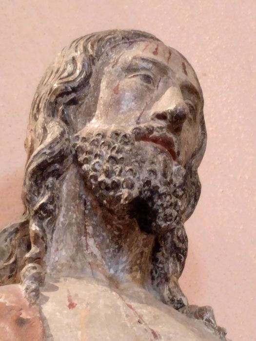 statue : Christ ressuscité, détail