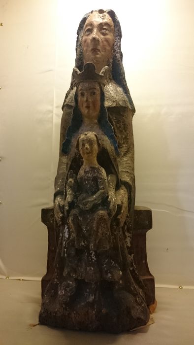 groupe sculpté : sainte Anne trinitaire