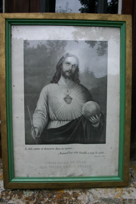 estampe et son cadre : Sacré-Coeur - © Ministère de la Culture (France), Conservation des antiquités et des objets d’art de Haute-Loire, tous droits réservés