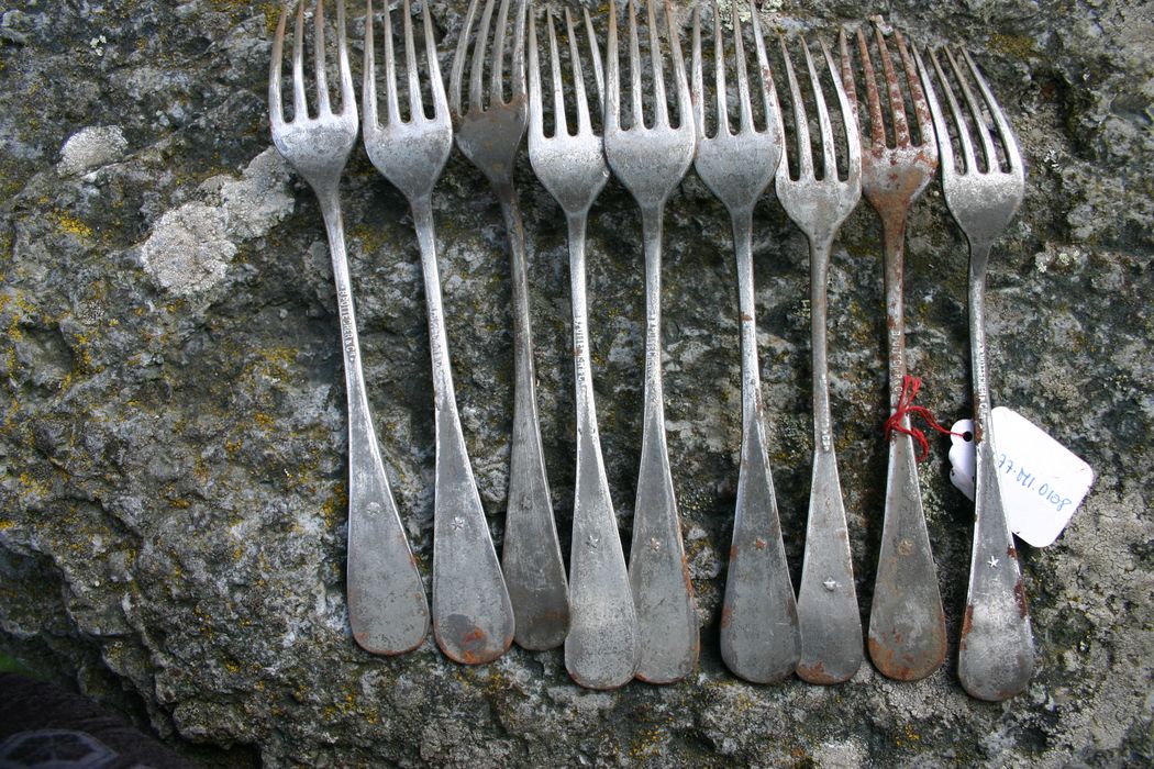 neuf fourchettes - © Ministère de la Culture (France), Conservation des antiquités et des objets d’art de Haute-Loire, tous droits réservés