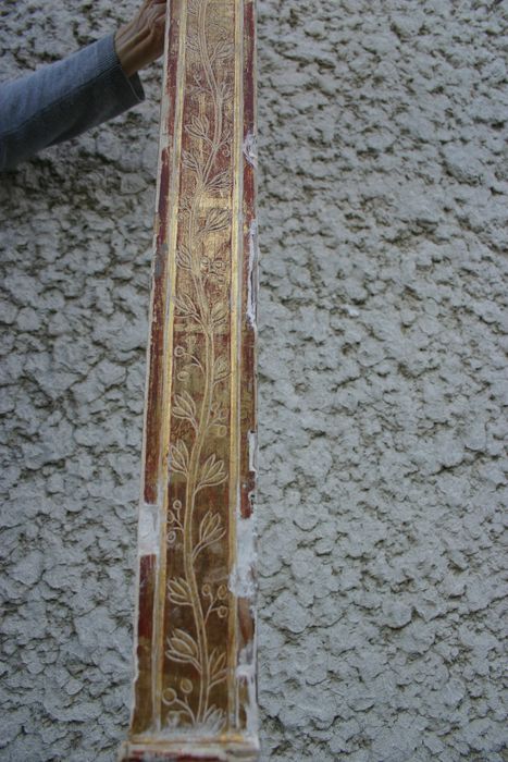 croix de procession, revers, détail