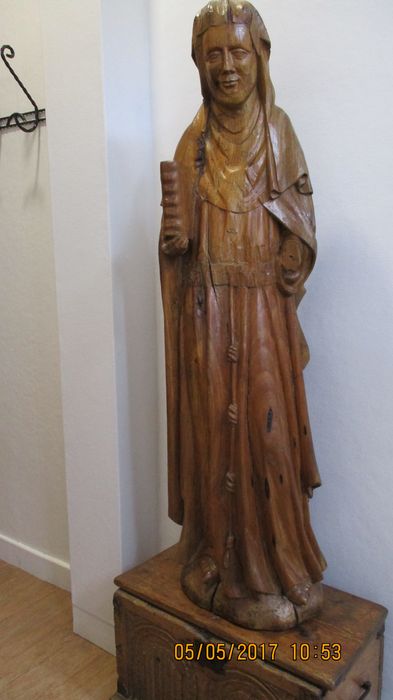 statue : sainte Claire. - © Ministère de la Culture (France), Conservation des antiquités et des objets d’art de Haute-Loire, tous droits réservés