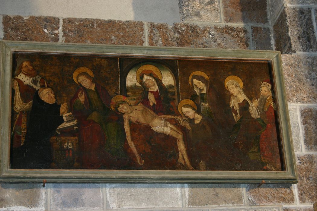 tableau : Vierge de Pitié entourée de saintes femmes et de donateurs