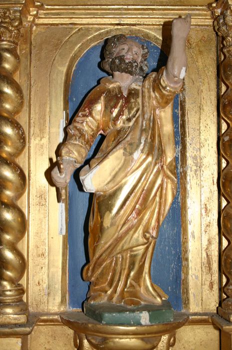 autel (maître-autel), détail d'une statuette du tabernacle