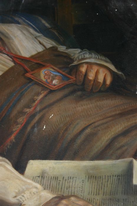 tableau : Saint Jean de Dieu assistant un mourant, détail