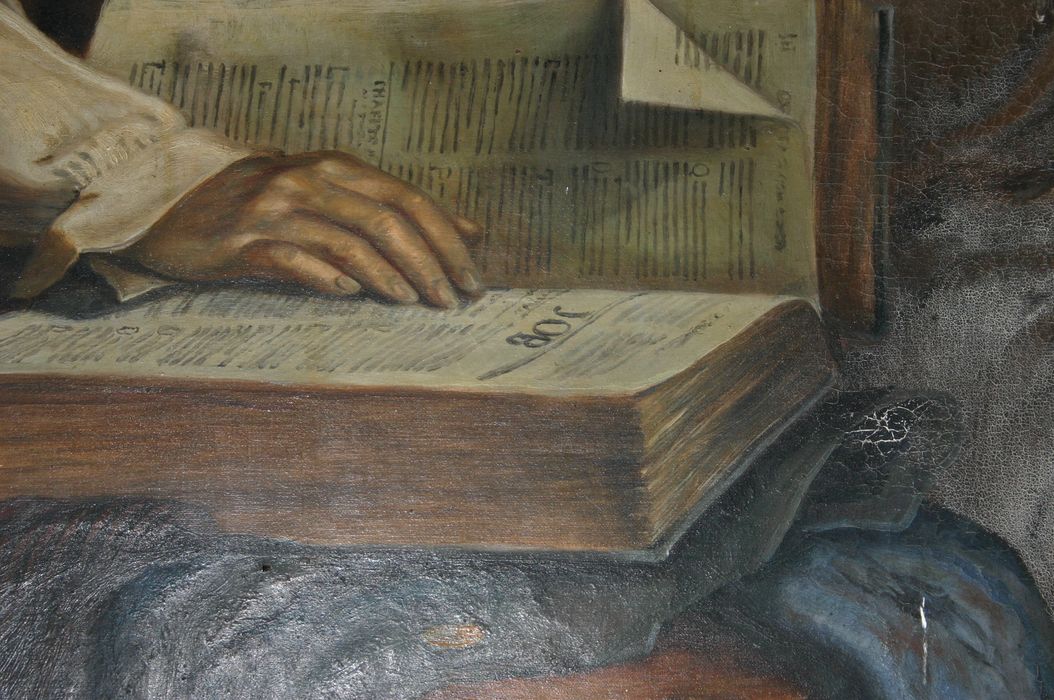 tableau : Saint Jean de Dieu assistant un mourant, détail