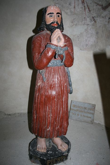 statue dite de Saint Pierre - © Ministère de la Culture (France), Conservation des antiquités et des objets d’art de Haute-Loire, tous droits réservés