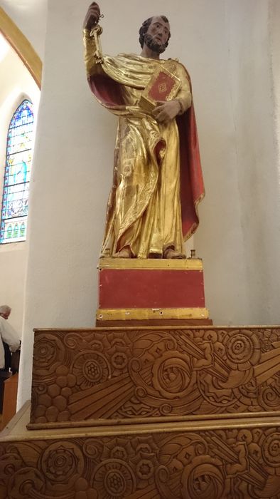 statue : Saint Pierre - © Ministère de la Culture (France), Conservation des antiquités et des objets d’art de Haute-Loire, tous droits réservés