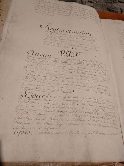 manuscrit, registre : Réglementation et délibérations de 1662 à 1951