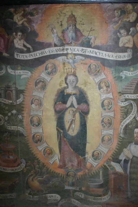 Tableau : Vierge des litanies, vue partielle