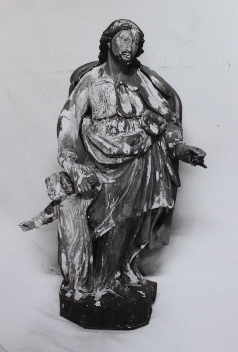 Groupe sculpté : Saint Joseph et l'Enfant Jésus