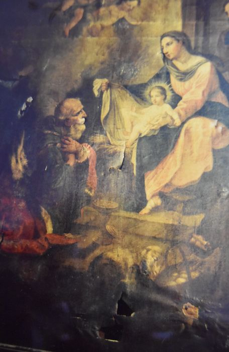 tableau : Adoration des Mages, vue partielle - © Ministère de la Culture (France), Conservation des antiquités et des objets d’art de Haute-Loire – Tous droits réservés 