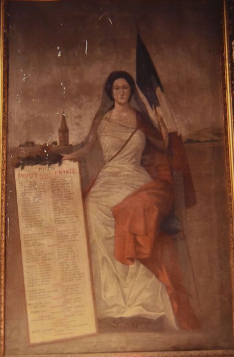 tableau commémoratif des morts de la guerre de 1914-1918 - © Ministère de la Culture (France), Conservation des antiquités et des objets d’art de Haute-Loire – Tous droits réservés 