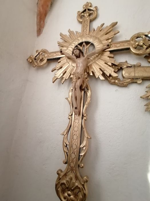 croix de procession, vue partielle - © Ministère de la Culture (France), Conservation des antiquités et des objets d’art de Haute-Loire, tous droits réservés 