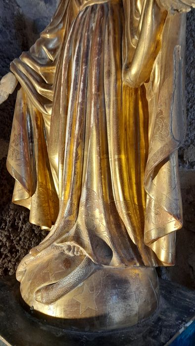 statue : Vierge de l'Immaculée Conception, détail