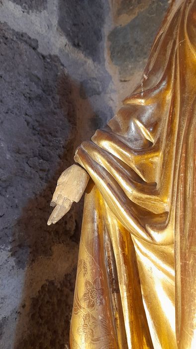 statue : Vierge de l'Immaculée Conception, détail