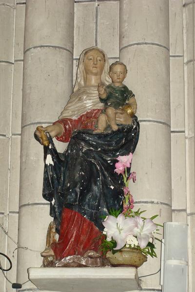 statue : Vierge à l'enfant, vue générale