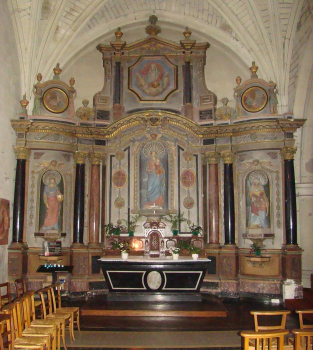 autel, retable (chapelle de la Vierge)