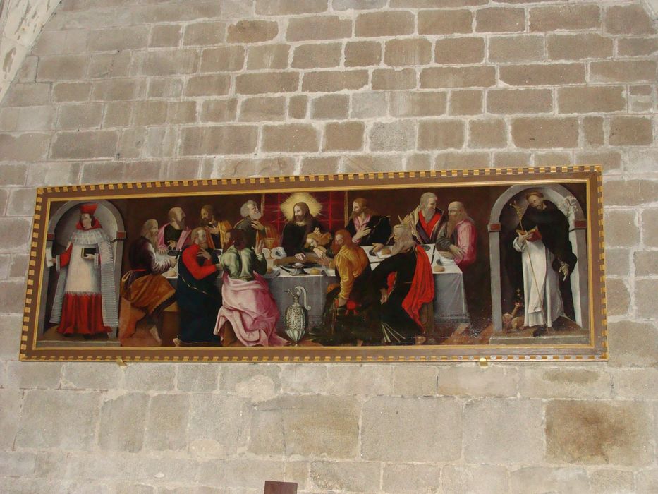 tableau : la Cène entre saint Yves et saint Dominique - © Ministère de la Culture (France), Conservation des antiquités et objets d'art de Loire-Atlantique, tous droits réservés