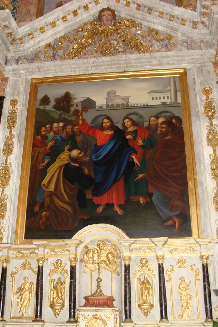 tableau : le Christ donnant les clés à saint Pierre