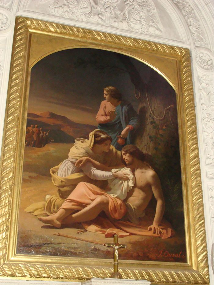 tableau : saint Sébastien soigné par sainte Irène - © Ministère de la Culture (France), Conservation des antiquités et objets d'art de Loire-Atlantique, tous droits réservés