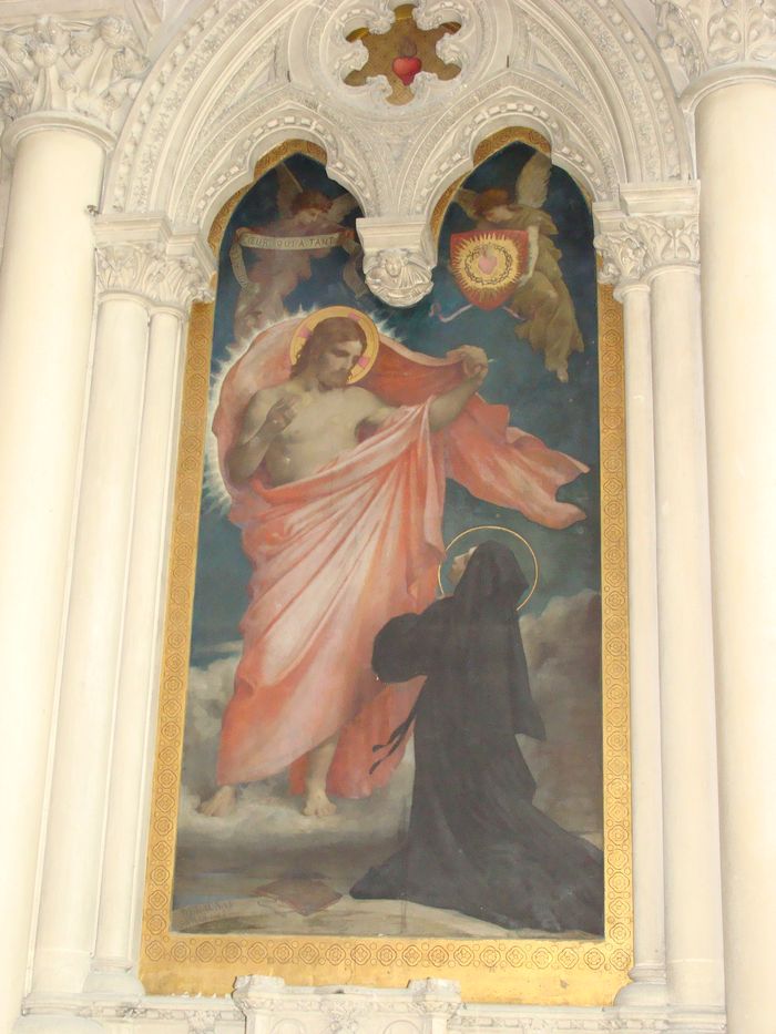 tableau : Apparition du Sacré-Coeur à Sainte-Marguerite Marie