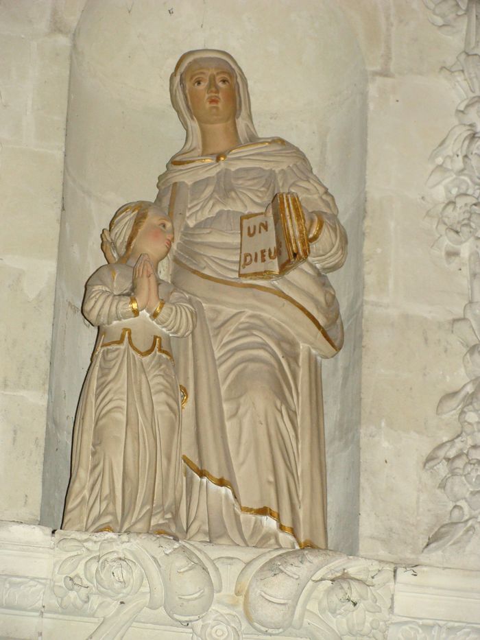 groupe sculpté : L'Education de la Vierge - © Ministère de la Culture (France), Conservation des antiquités et objets d'art de Loire-Atlantique, tous droits réservés
