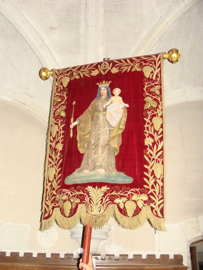 bannière de procession de la Vierge et du Christ