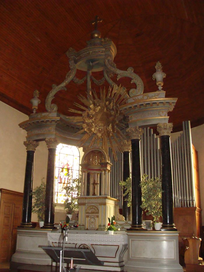 autel (maître-autel), tabernacle et ciborium (baldaquin)