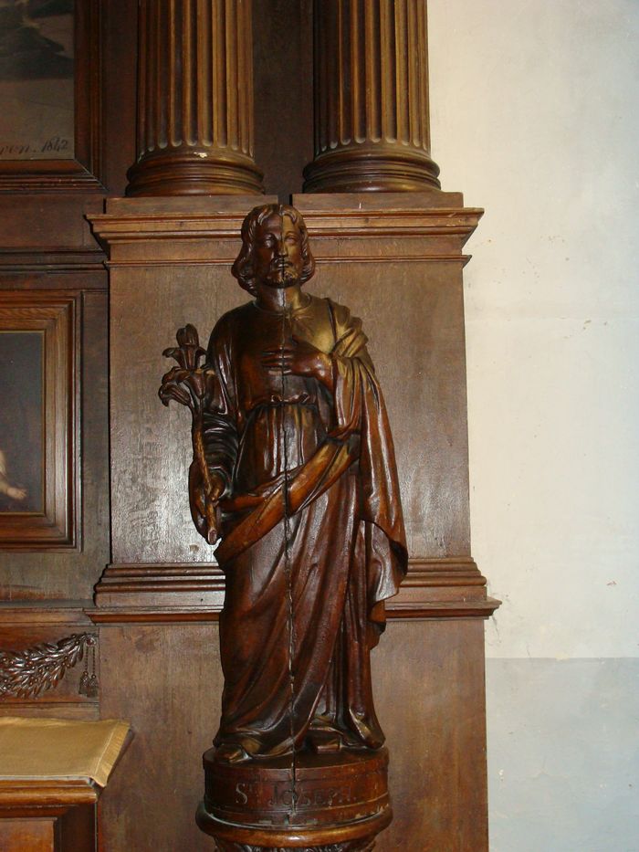 ensemble de quatre statues : Sainte Marguerite, Sainte Anne, Sainte Marie, Saint Joseph