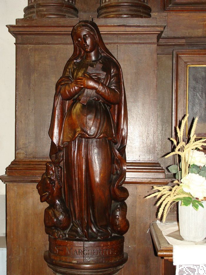 ensemble de quatre statues : Sainte Marguerite, Sainte Anne, Sainte Marie, Saint Joseph