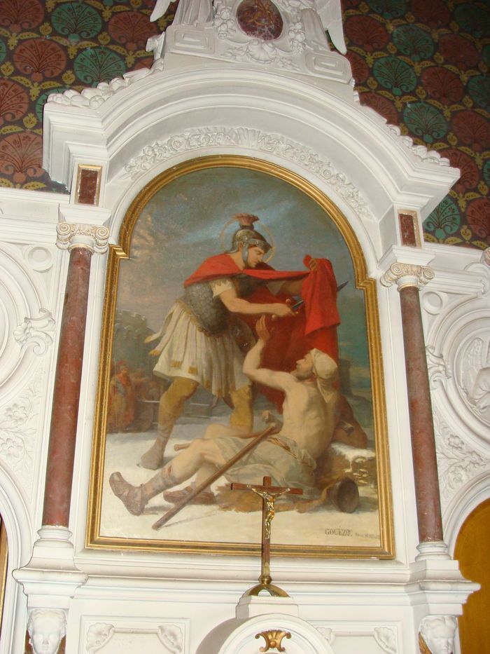 tableau : Charité de saint Martin - © Ministère de la Culture (France), Conservation des antiquités et objets d'art de Loire-Atlantique, tous droits réservés