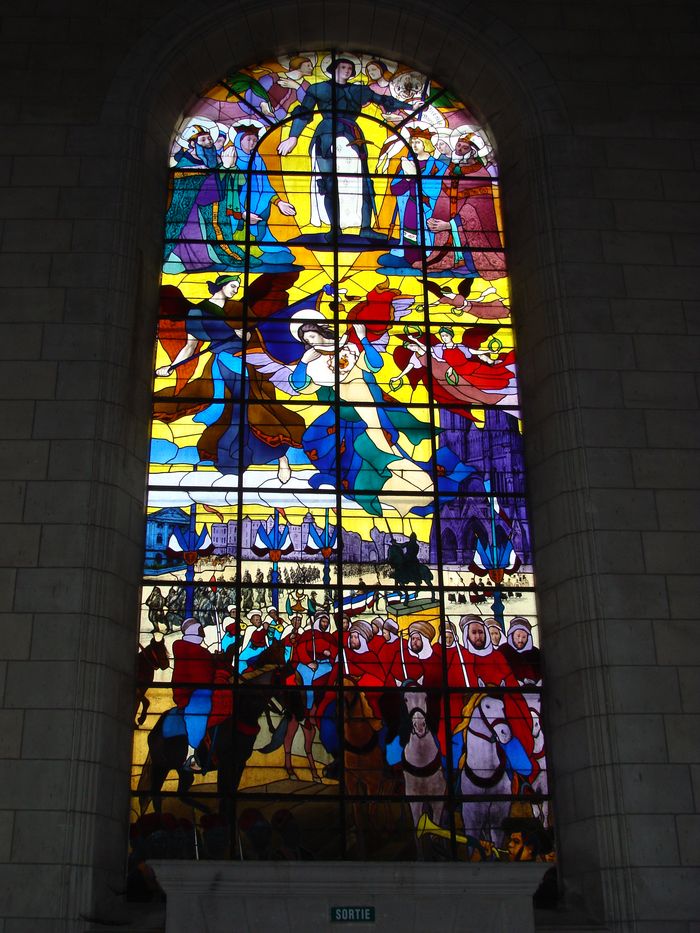 verrière : Sainte Jeanne d'Arc - © Ministère de la Culture (France), Conservation des antiquités et objets d'art de Loire-Atlantique, tous droits réservés