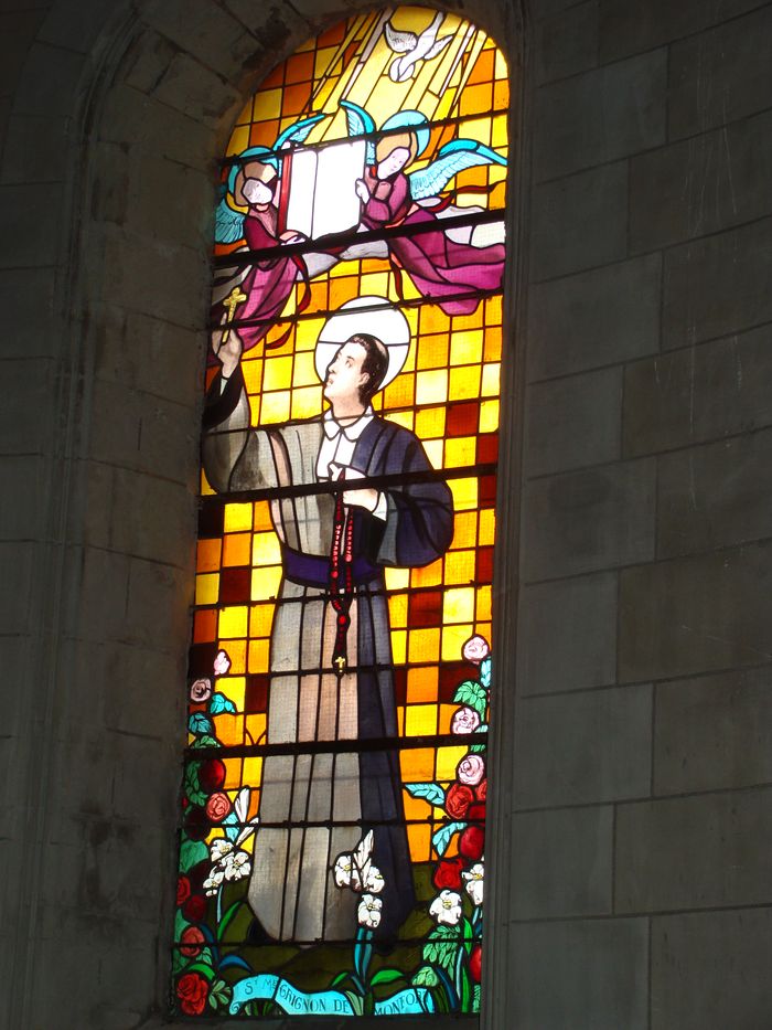 verrière : Saint Louis-Marie Grignon de Montfort - © Ministère de la Culture (France), Conservation des antiquités et objets d'art de Loire-Atlantique, tous droits réservés