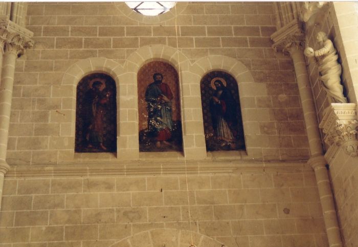 quatorze tableaux (peintures murales) : Figures de saints