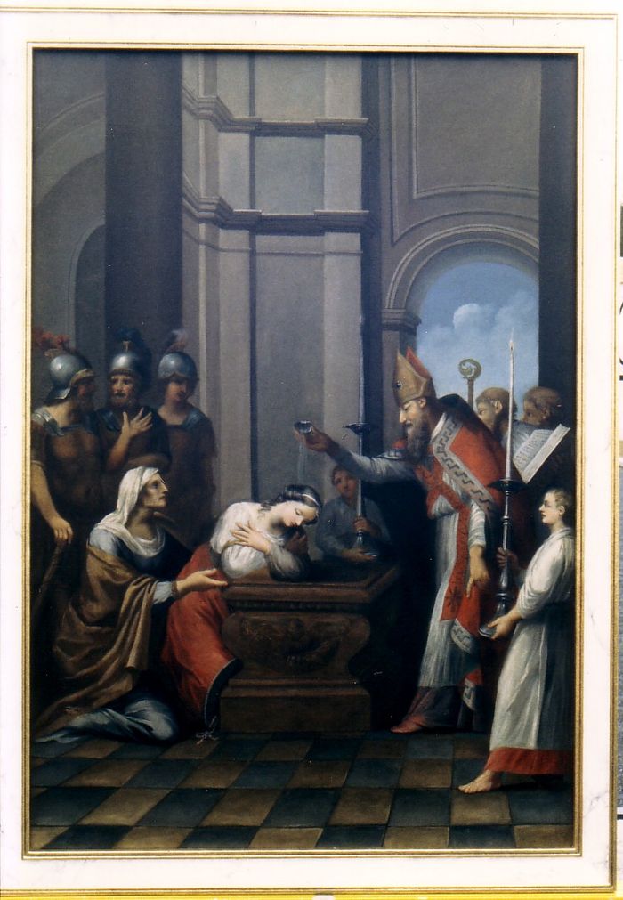 tableau : Baptême d'une sainte