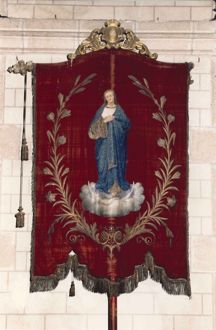 bannière de procession de saint Lambert et de la Vierge