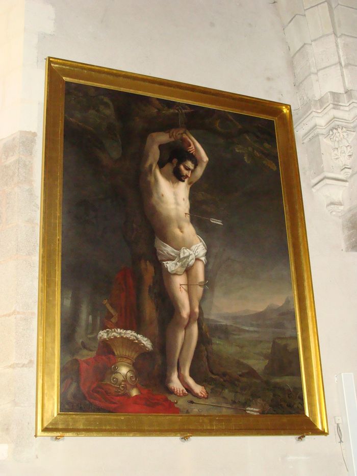 tableau et son cadre : Le martyre de saint Sébastien - © Ministère de la Culture (France), Conservation des antiquités et objets d'art de Loire-Atlantique, tous droits réservés