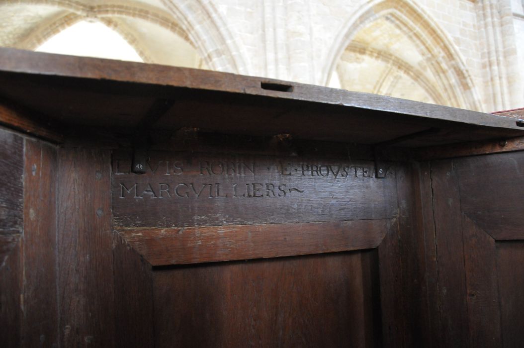 chaire à prêcher, détail de l'inscription