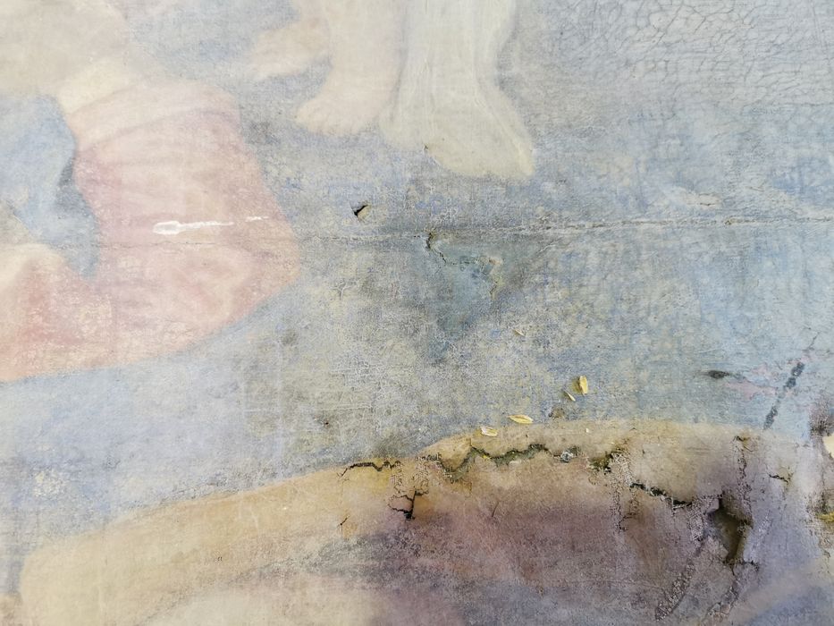 tableau : Adoration des bergers (l'), détail - © Ministère de la Culture (France), Conservation des antiquités et des objets d’art du Loiret – Tous droits réservés 