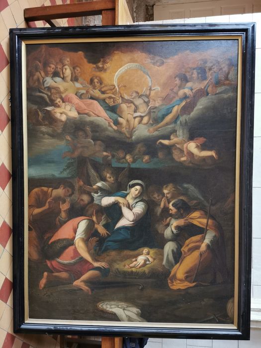 tableau : Adoration des bergers - © Ministère de la Culture (France), Conservation des antiquités et des objets d’art du Loiret – Tous droits réservés 