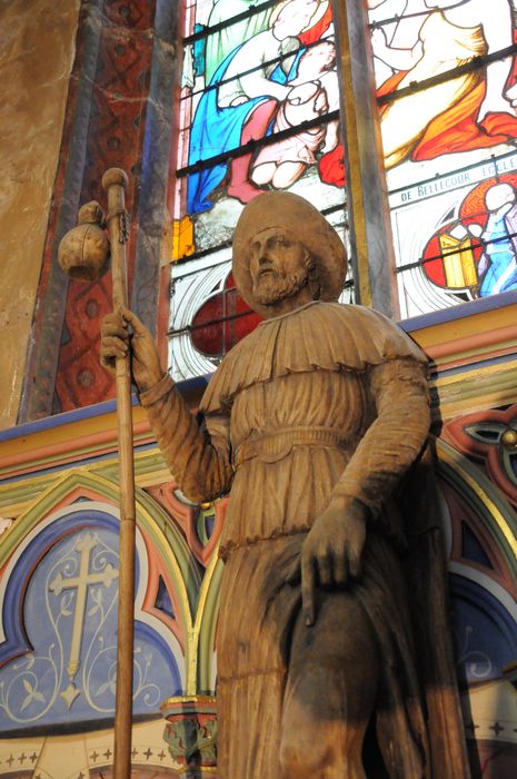 statue : Saint Roch, vue partielle